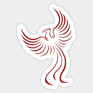 The Red Phoenix Flight Sticker